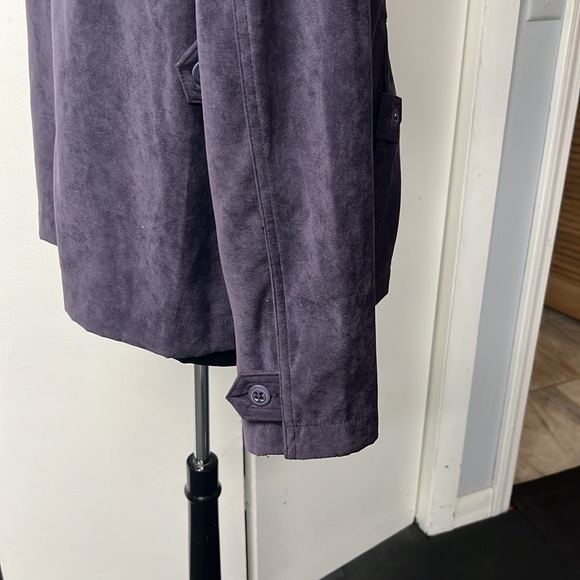 Dress barn brand purple long sleeve shirt jacket with pockets - Picture 3 of 7